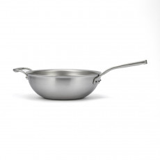 Falk Culinair Flandria Wok 28 cm / 4,5 L - Edelstahl-Mehrschichtmaterial mit Kupferkern