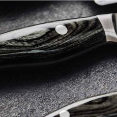  KAI Shun Nagare Black Brotmesser 23 cm - Damaststahl - Griff Pakkaholz schwarz