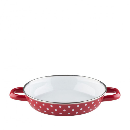 Riess Country Red Polka Dot Egg Pan 20 cm - Enamel