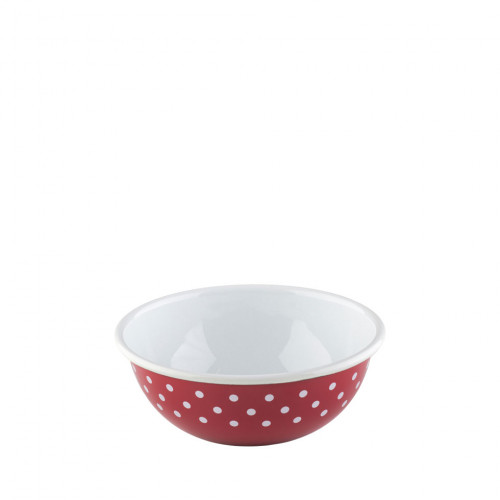 Riess Country Red Polka Dot Bowl 16 cm / 0.75 L - Enamel