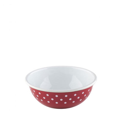 Riess Country Red Polka Dot Bowl 18 cm / 1.0 L - Enamel